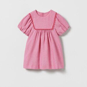 🆕NWT Zara Lace Trim Textured Dress